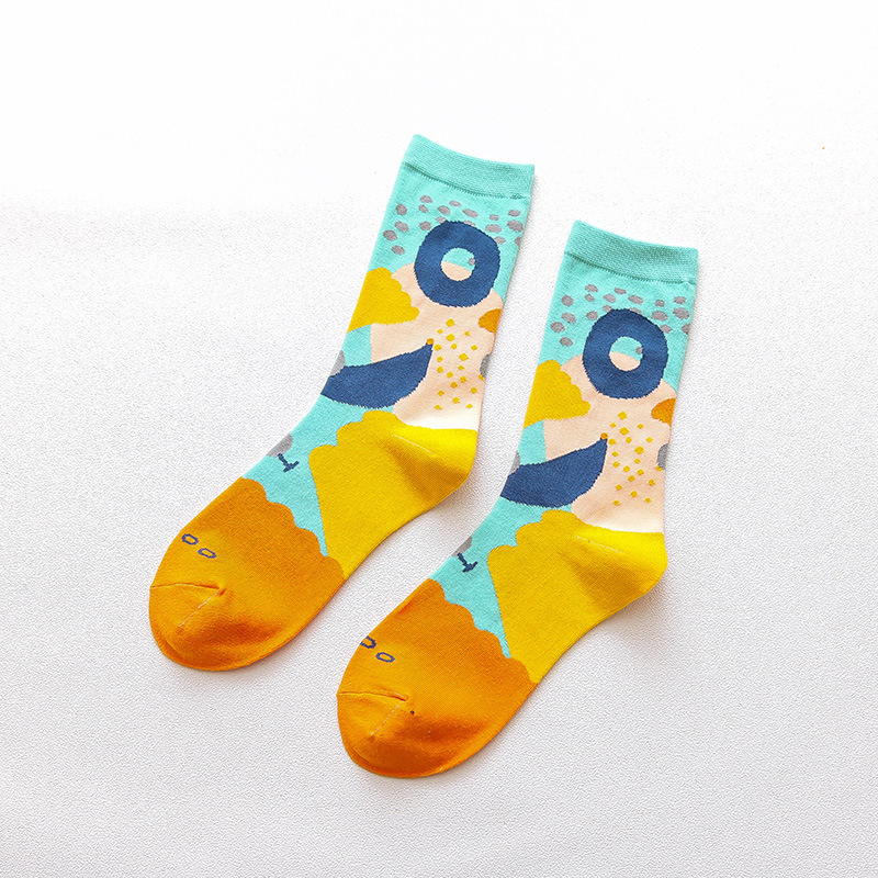 Winter Autumn Male And Female Socks Underwater World Series Tide Fashion Cotton Sock In Tube Socks